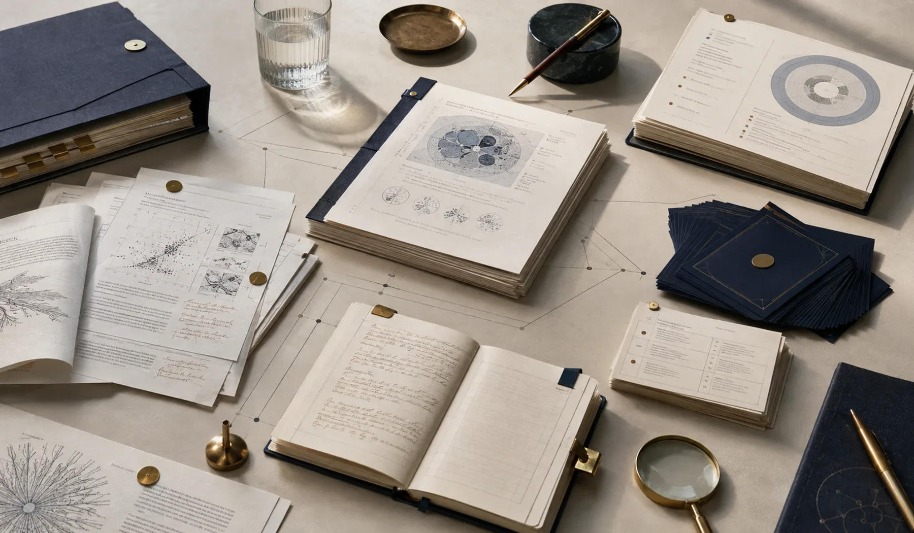 A teaching studio workspace connecting reviewed sources to course, case, rubric, and supervision materials.